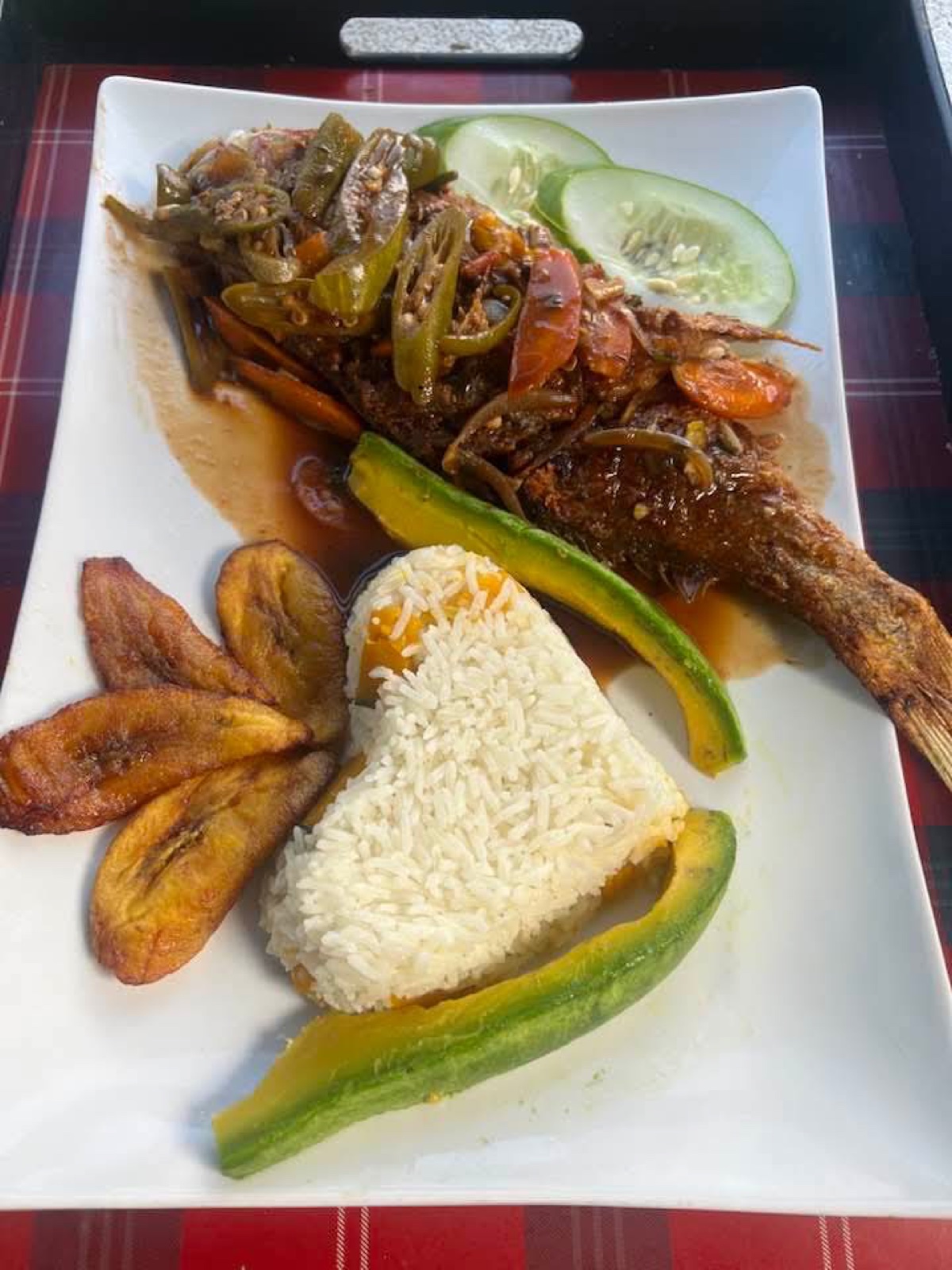 Brown Stew Fish prepared by Steakaville Rest Stop