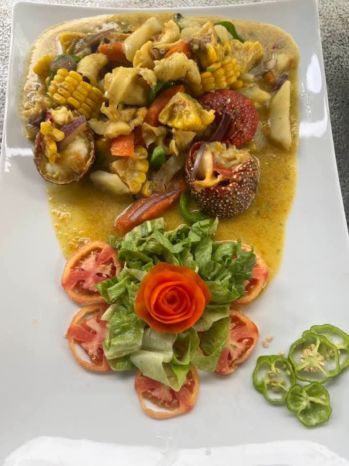 Curry Seafood Platter prepared by Steakaville Rest Stop